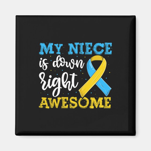 Tante des Trisomy-Niece-Down-Syndrom Magnet (Vorne)