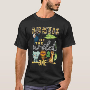 Tante des wilden One Zoo 1St Birthday Safari Jun T-Shirt