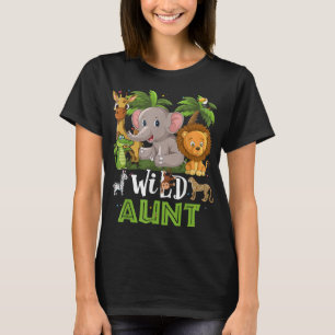 Tante des wilden Zoo Birthday Safari Jungle Animal T-Shirt