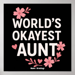 Tante, die so ziemlich okay ist, lustiges Mutterta Poster