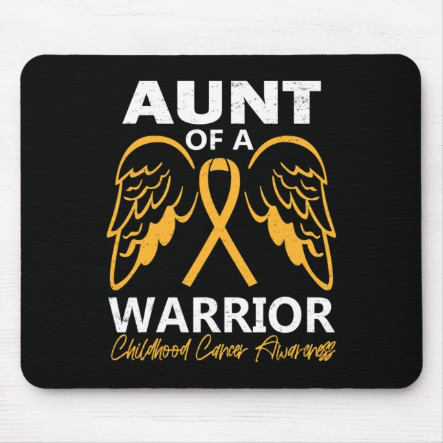 Tante eines Kämpfer-Kinder-Krebsbewusstseins-Engel Mousepad (Vorne)