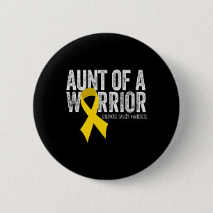 Tante eines Kriegers Kinderkrebsertante Ribbon Button