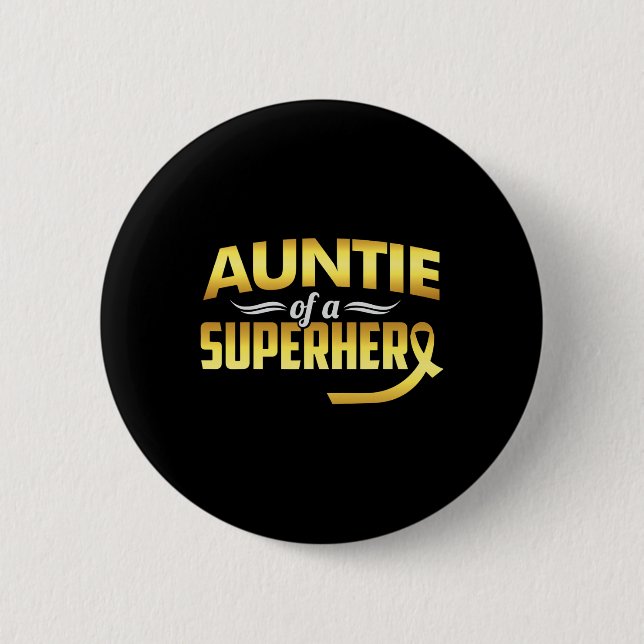Tante eines Superhelden Button (Vorderseite)