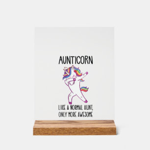 Tante Einhorn Damen Aunticorn Wie eine normale Tan Acrylschild