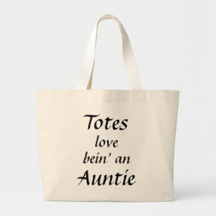 Tante Elegante Typografie Tote Bag Jumbo Stoffbeutel