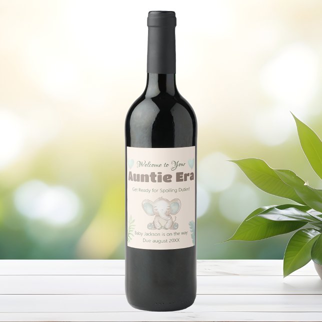 Tante Era Schwangerschaft Hinweis Weinetikett Set (Von Creator hochgeladen)