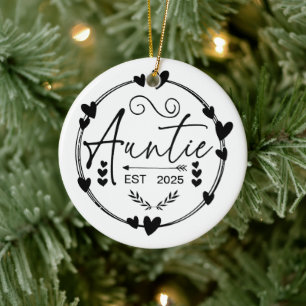 Tante Est 2024 Pregnancy Ankündigung Tante Funny Keramik Ornament