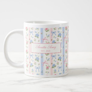 Tante Etablierte Kokette Schleifen Wasserfarben Bl Jumbo-Tasse