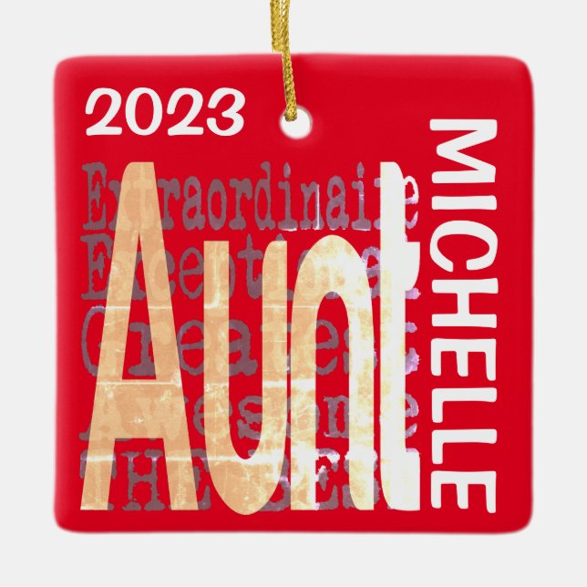 Tante Extraordinaire CUSTOM Keramikornament (Vorderseite)