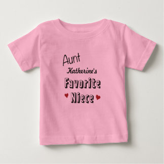 Tante Favorite Niece Baby T-Shirt personalisiert