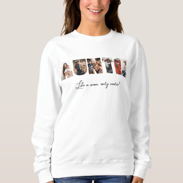Tante Foto Collage Sweatshirt (Vorderseite)