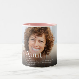 Tante Foto Spaß Definition Zitat Zweifarbige Tasse