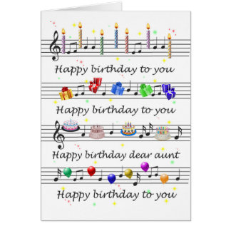 Tante Funny Happy Birthday Song Sheet Music