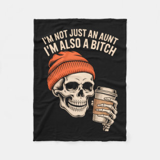 Tante Funny Skeleton Tante Fleecedecke