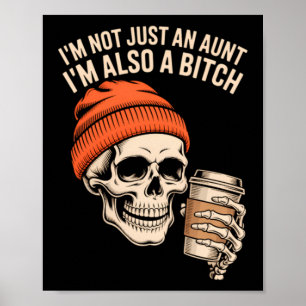 Tante Funny Skeleton Tante Poster