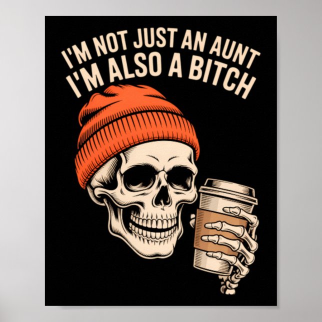Tante Funny Skeleton Tante Poster (Vorne)