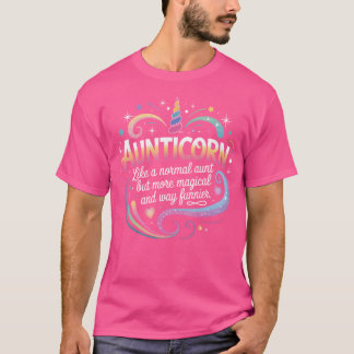 Tante für Frauen Lustige Aunticorn Magische Spaß E T-Shirt