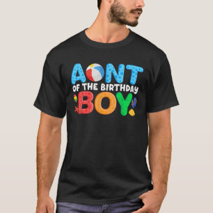 Tante Geburtstag Junge Kinder Strandball Thema Par T-Shirt