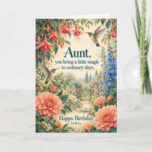 Tante Geburtstag Kolibri Garten Kleine Magie Karte