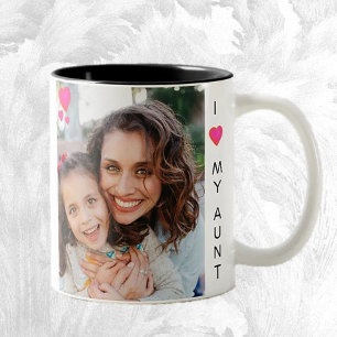 Tante Geschenk! Süßes Foto Zweifarbige Tasse