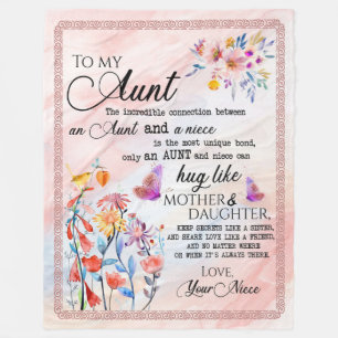 Tante Geschenke  Brief an meine Tante-Liebe aus Gr Fleecedecke