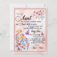 Tante Geschenke | Brief an meine Tante Liebe aus N