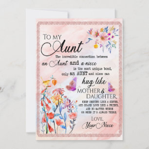 Tante Geschenke   Brief an meine Tante Liebe aus N Feiertagskarte