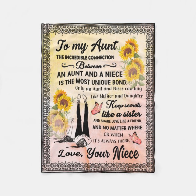 Tante Geschenke | Brief an meine Tante Liebe aus N Fleecedecke (Vorderseite)