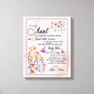 Tante Geschenke   Brief an meine Tante Liebe aus N Leinwanddruck