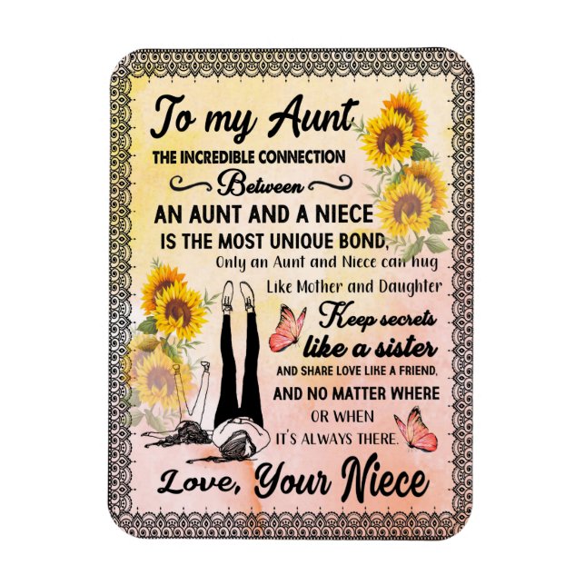 Tante Geschenke | Brief an meine Tante Liebe aus N Magnet (Vertikal)