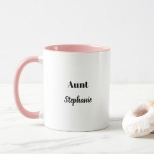 Tante Geschenke Individuelle Name Rosa Schwarz-wei Tasse