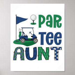 Tante-Golf-Liebhaberin-Geburtstagsfeier-Familien-Ü Poster