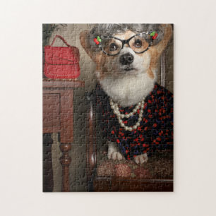 Tante Gussy Corgipuzzlespiel Puzzle