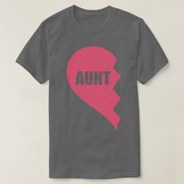 Tante halbes Herz T-Shirt (Design vorne)