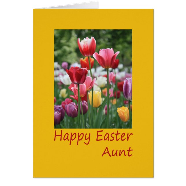 Tante Happy Oaster Tulip Karte (Vorne)