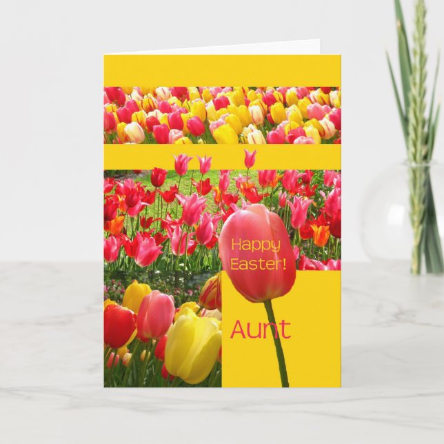 Tante Happy Oaster Tulip Karte (Vorderseite)