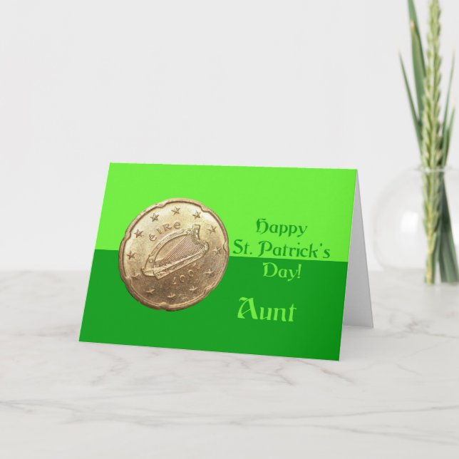 Tante Happy St. Patrick's Day Karte (Vorderseite)