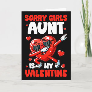 Tante ist mein Valentinstag Mädchen Lustiges Dabbi Karte