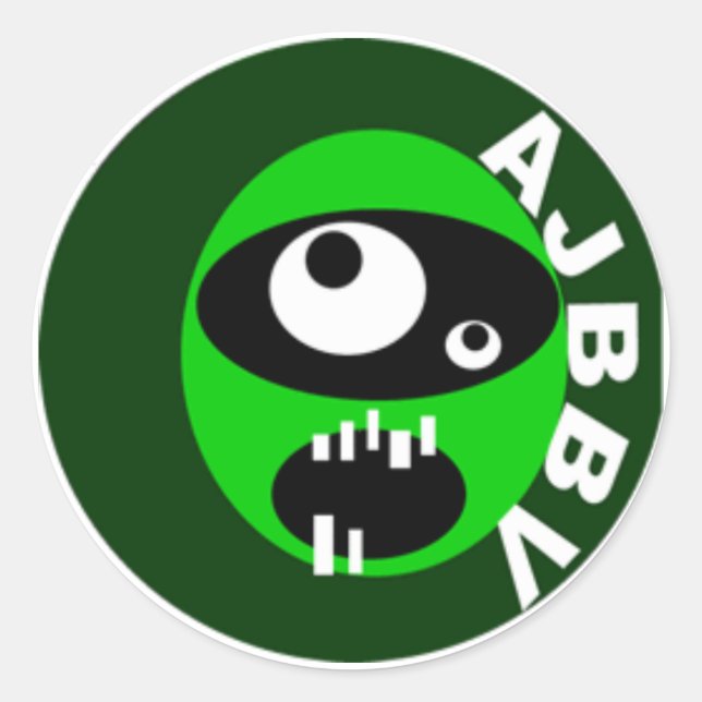 Tante jamas Big Band vigilantes Gesicht Aufkleber (Vorderseite)