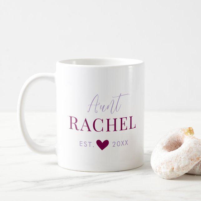 Tante-Kaffeetasse mit individuellem Monogramm Kaffeetasse (Mit Donut)