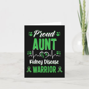 Tante Kidney Disease Warrior Awareness Ribbon Gree Karte