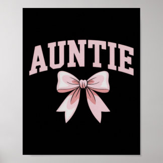 Tante Kokette Schleife Rosa Muttertag Tante Poster