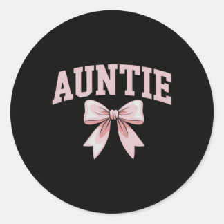 Tante Kokette Schleife Rosa Muttertag Tante Runder Aufkleber