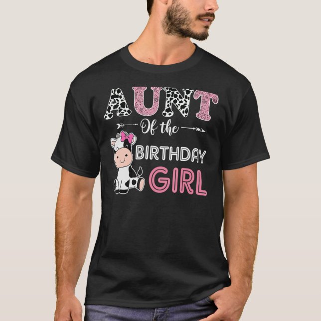 Tante Kuh Landwirtschaft Geburtstag Mädchen Barnya T-Shirt (Vorderseite)