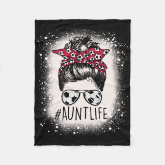 Tante Leben Fußball Unordentlicher Dutt Gebleicht  Fleecedecke