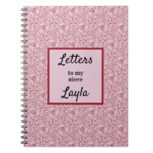 Tante Letters to My Niece Pink Abstrakt Notebook