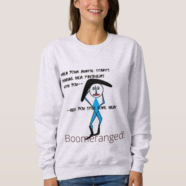 Tante Liebe 'Asch' Sweatshirt Boomerangang (Vorderseite)