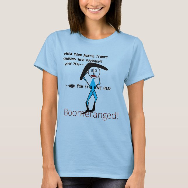 Tante Liebe Light Blue T-Shirt Boomerangang (Vorderseite)