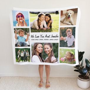 Tante Liebe Sie Foto Collage Fleecedecke
