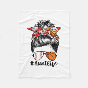 Tante Life Baseball Basketball Tante Messy Bun Fleecedecke